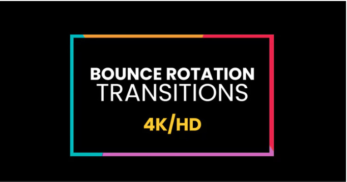 ترنزیشن پریمیر رزولوشن 4K با افکت ضربه ای Bounce Rotation Transitions