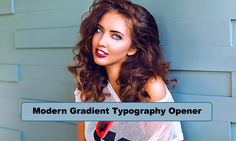 پروژه افترافکت با موزیک رزولوشن 4K  تیتراژ Modern Gradient Typography Opener