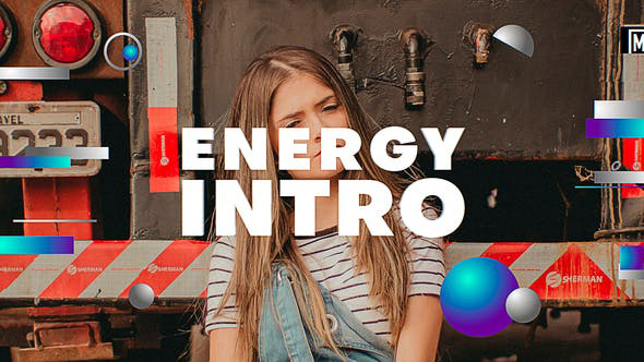 پروژه افترافکت با موزیک  وله کوتاه Energy Intro