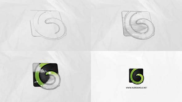 پروژه افترافکت لوگو با موزیک  لوگوی سیاه قلم Logo Reveal Ink