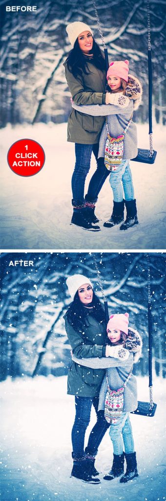 دانلود اکشن زیبای فتوشاپ : Snow Photoshop Action