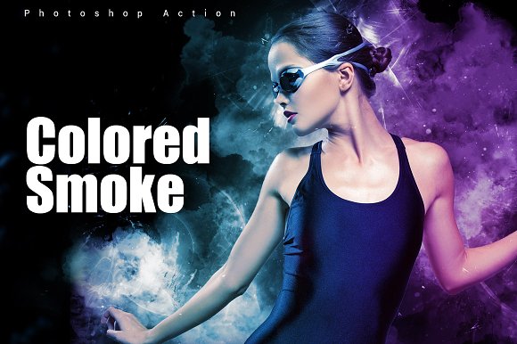 دانلود اکشن زیبای فتوشاپ بنام    Color Smoke