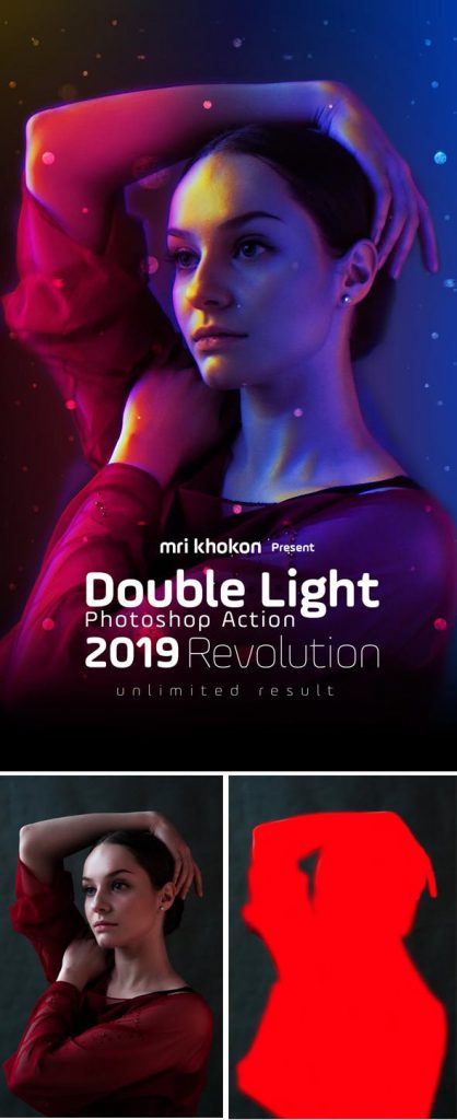 دانلود اکشن فتوشاپ  Double Light Photoshop Action