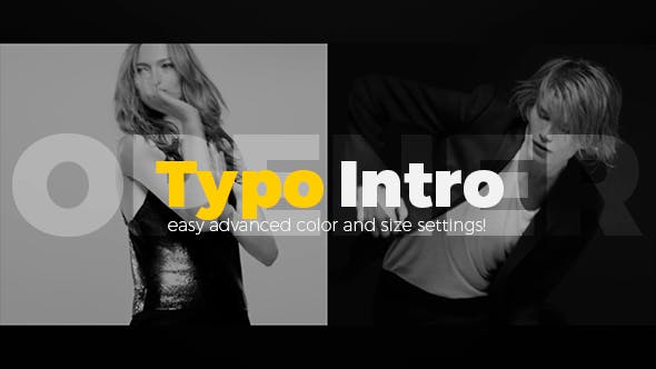 دانلود پروژه آماده افترافکت تیتراژ فیلم Typo Intro Opener
