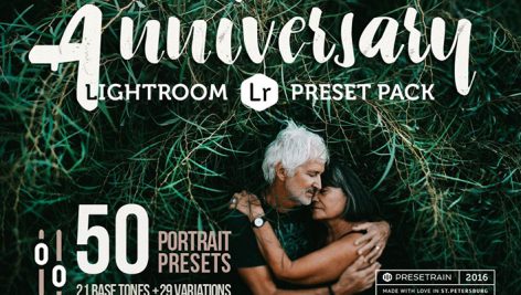 دانلود 50 پریست لایت روم Anniversary - 50 Lightroom Presets