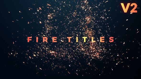 دانلود پروژه آماده پریمیر برای تایتل بنام Fire Titles