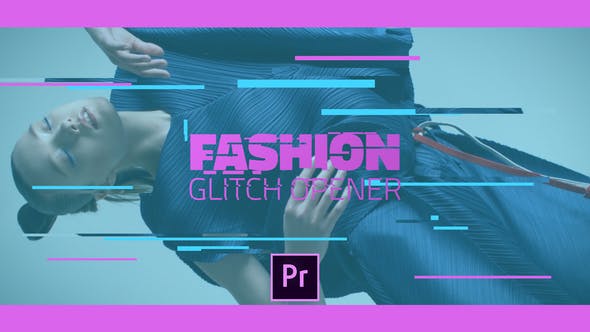 دانلود پروژه آماده پریمیر : تیتراژ Fashion Glitch Opener Premiere Pro Templates