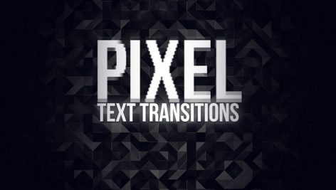 دانلود پکیج ترنزیشن حرفه ای پریمیر : Pixel Text Transitions Premiere Pro