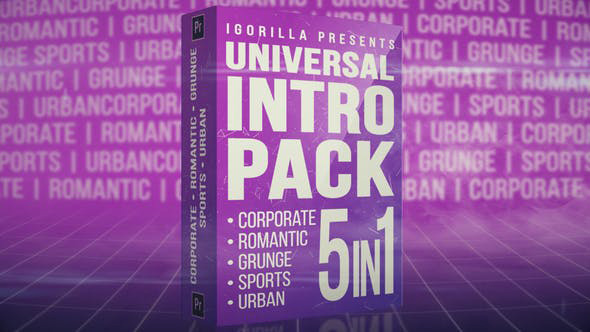 دانلود پکیج پروژه آماده پریمیر با موزیک تیتراژ Universal Intro Pack
