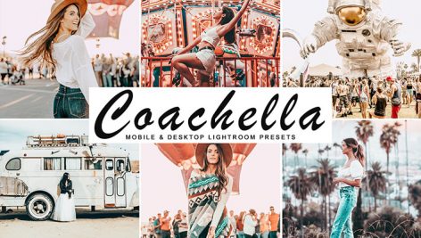 دانلود پریست لایت روم و Camera Raw و اکشن: Coachella Lightroom Presets Pack