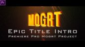 دانلود پروژه آماده پریمیر با موزیک لوگو و آرم Epic Title Intro mogrt