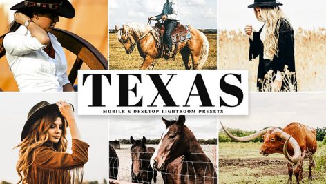دانلود پریست لایت روم و Camera Raw و اکشن: Texas Mobile Desktop Lightroom Presets