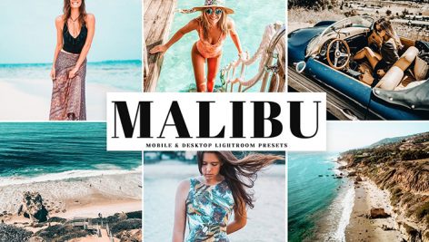 دانلود پریست لایتروم و Camera Raw و اکشن Malibu Lightroom Presets Pack