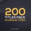 دانلود 200 تایتل آماده متن پریمیر حرفه ای Titles Collection Premiere Pro