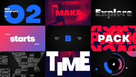 دانلود پروژه آماده تایتل افترافکت با موزیک : Big Titles Typography