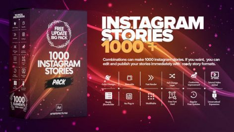 دانلود پروژه افترافکت 1000 استوری اینستاگرام Instagram Stories Pack