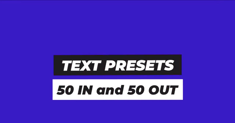 دانلود پکیج 50 عددی تایتل آماده پریمیر Text Animation Presets Pack