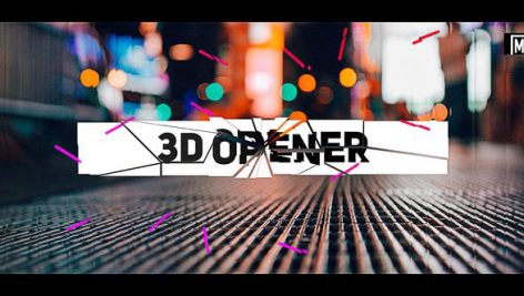 پروژه افترافکت با موزیک وله سه بعدی Stomp 3D Opener