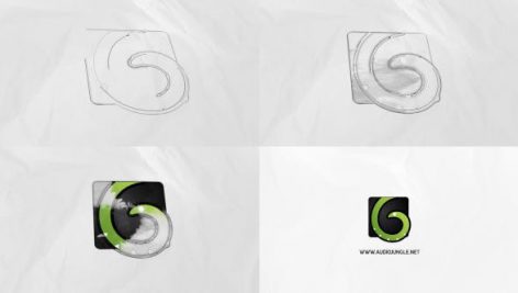 پروژه افترافکت لوگو با موزیک لوگوی سیاه قلم Logo Reveal Ink
