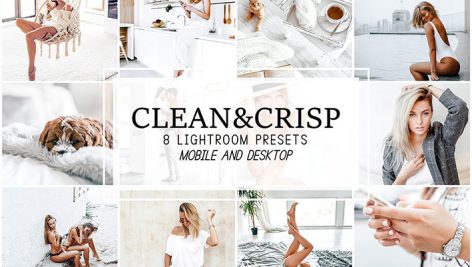پریست لایت روم دسکتاپ و موبایل تم فشن Clean and Crisp Lightroom Presets
