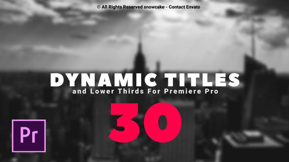 دانلود تایتل آماده پریمیر زیرنویس فیلم Dynamic Titles and Lower Thirds For Premiere Pro