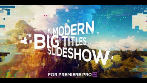 
پروژه پریمیر با موزیک : اسلایدشو گلیچ Big Titles Glitch Slideshow for Premiere Pro