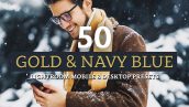پریست لایت روم دسکتاپ و موبایل تم طلایی Gold Navy Lightroom Presets