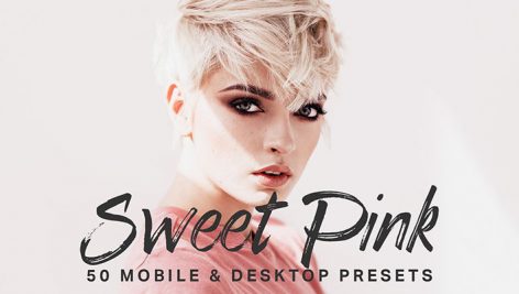 پریست لایت روم دسکتاپ و موبایل و LUT رنگی Sweet Pink Lightroom Presets LUTs