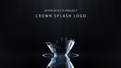 پروژه افترافکت لوگو با موزیک افکت قطره آب Water Splash