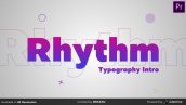 پروژه پریمیر با موزیک رزولوشن 4K تیتراژ و وله تایپوگرافی ریتمیک Rhythm Typography Intro