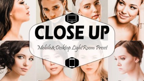 پریست لایت روم دسکتاپ و موبایل تم پرتره Close Up Mobile Desktop Lightroom Preset