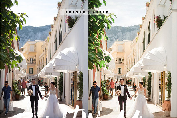 پریست لایت روم دسکتاپ و موبایل تم عروس Bright Wedding Lightroom Preset