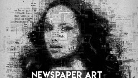 دانلود اکشن فتوشاپ تبدیل تصاویر روزنامه ای Newspaper Art Photoshop Action