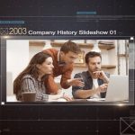 پروژه آماده افترافکت با موزیک اسلایدشو تاریخچه شرکت Company History Slideshow