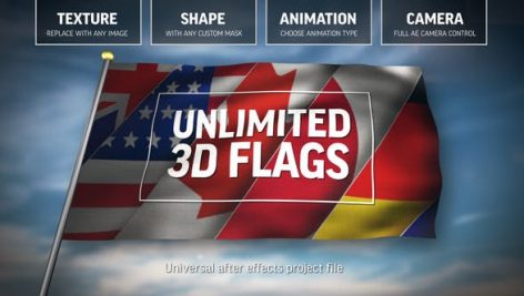 
پروژه افترافکت با موزیک ساخت پرچم ۳بعدی بدون پلاگین Unlimited 3D Flags