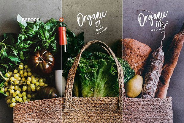 20 پریست لایت روم و پریست کمرا راو تم میوه ارگانیک Organic Food Presets for LR & PS