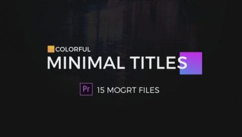 
                        دانلود ۱۵ تایتل آماده پریمیر با تم رنگی Colorful Minimal Titles For Premiere Pro