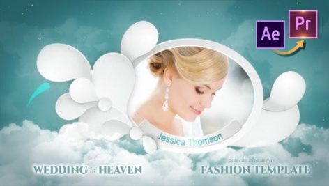 پروژه پریمیر با موزیک اسلایدشو عروس رویایی Wedding in Heaven Premiere PRO