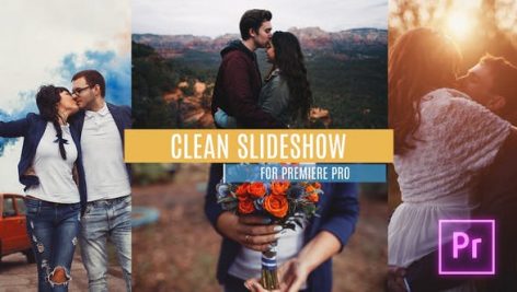 پروژه پریمیر اسلایدشو شیک و ساده Clean Slideshow for Premiere Pro