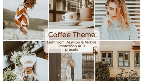 4 پریست لایت روم دسکتاپ و موبایل تم قهوه Coffee Theme Lightroom Presets