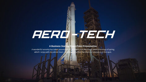 دانلود قالب پاورپوینت تم هوا و فضا Aero Tech Technology PowerPoint Template