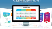 قالب آماده پاورپوینت جدول قیمت Price List Table for Powerpoint Template