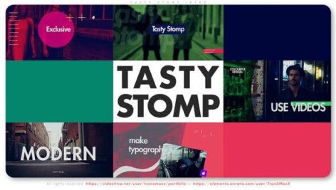 پروژه آماده افتر افکت با موزیک وله پایکوبی شاد Tasty Stomp Intro