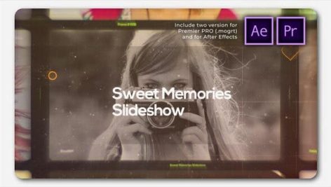 پروژه پریمیر اسلایدشو با موزیک خاطرات خوش سینمایی Sweet Memories Cinematic Slideshow