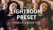 پریست لایت روم دسکتاپ و موبایل مد روز Vogue Lightroom Preset