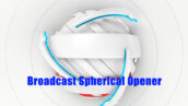 پروژه آماده افتر افکت با موزیک لوگو افکت کروی Broadcast Spherical Opener