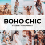 پریست لایت روم حرفه ای دسکتاپ و موبایل و لات رنگی Boho Chic Lightroom Presets and LUTs