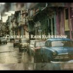 پروژه پریمیر اسلایدشو با موزیک افکت شیشه باران زده Cinematic Rain Slideshow
