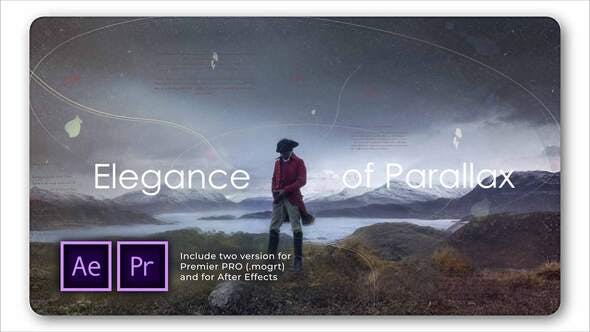 پروژه پریمیر اسلایدشو با موزیک پارالاکس مدرن Elegance of Parallax Slideshow