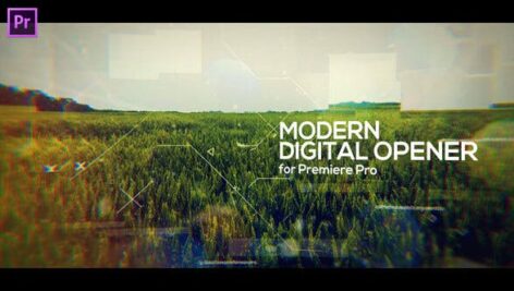 پروژه پریمیر اسلایدشو مدرن با موزیک Modern Digital Opener for Premiere Pro